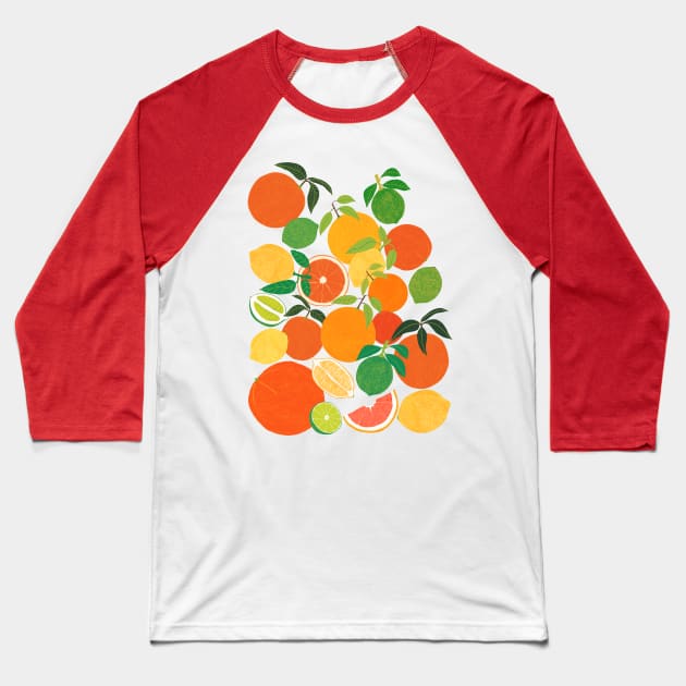 Citrus Harvest Baseball T-Shirt by LeanneSimpson